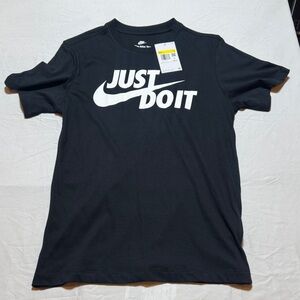 Nike Black Tee with White 'Just Do It' Logo